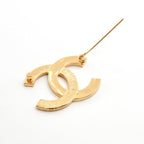 Chanel Brooch Corsage Gold Black Coco Mark — view 5