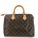 Louis Vuitton Speedy 30 Handbag Monogram Brown Gold Hardware — view 3