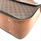 Celine Macadam Turnlock Charm Leather Hand Bag Brown Vintage — view 5