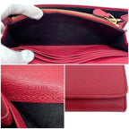 Loewe Foldable Long Wallet Continental Red Anagram — view 6