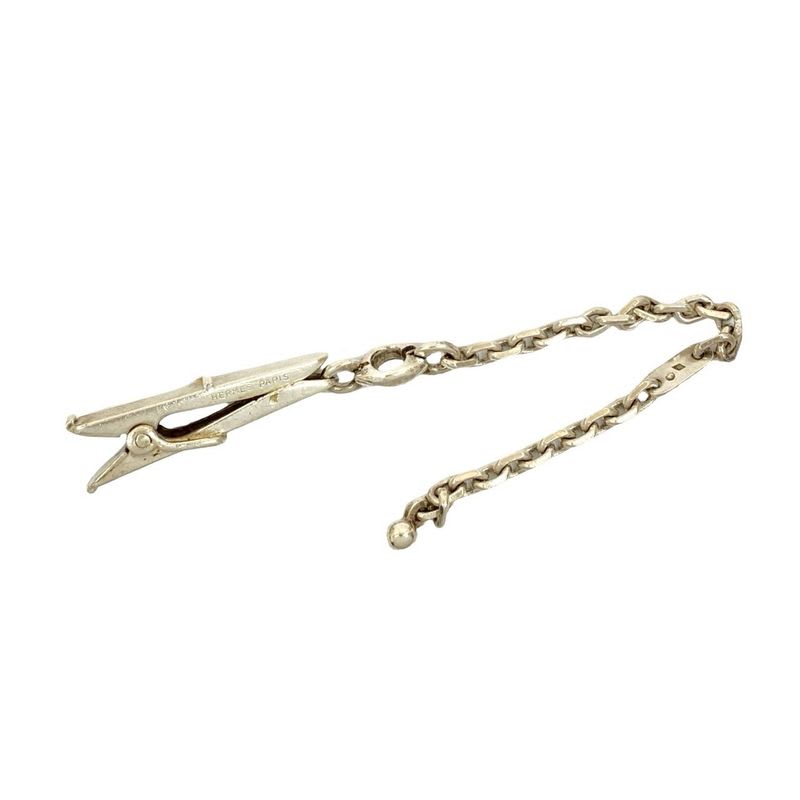 Hermes Silver 925 Chain Clip Bag Charm Key Holder Accessories Small Items — view 3