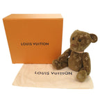 Louis Vuitton Doudou Teddy Bear Monogram Gi0791 Brown Leather Textile Plush Toy — view 2