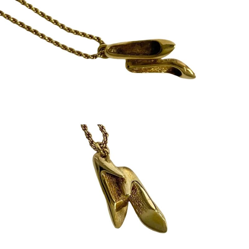 Christian Dior High Heel Motif Necklace Pendant Choker Accessory Gold 31435 — view 5