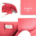 Chanel Trifold Wallet Quilted Bicolor Navy Pink Lambskin — view 7
