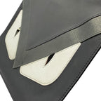 Fendi 7 N0078 Monster Clutch Bag Second Bugs Leather Studded Black — view 8