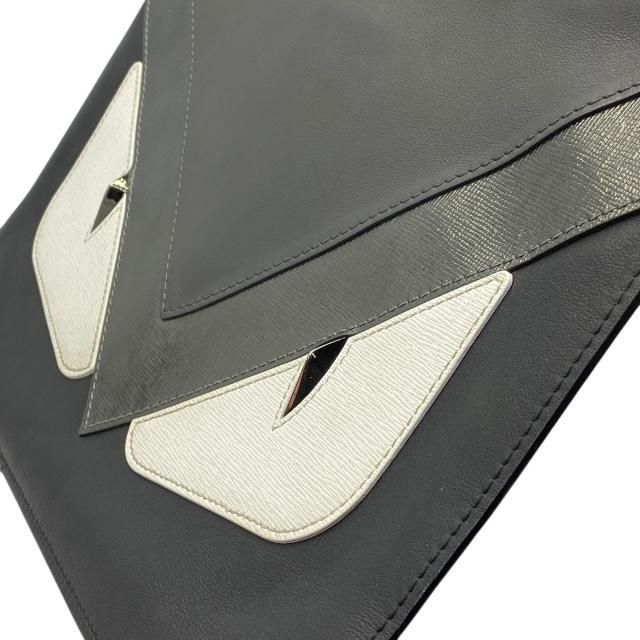 Fendi 7 N0078 Monster Clutch Bag Second Bugs Leather Studded Black — view 8