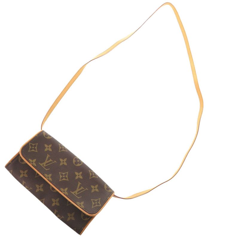 Louis Vuitton Pochette Twin PM Monogram Shoulder Bag 1068 — view 5
