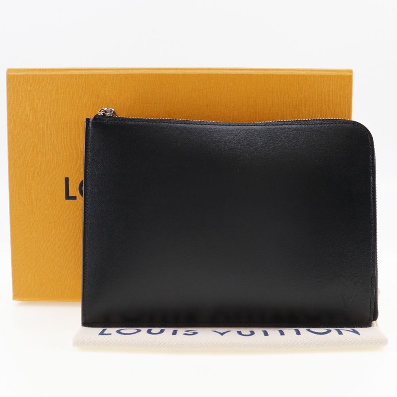 Louis Vuitton Pochette Jules PM Nomade Calf Noir Black Clutch Bag — view 7