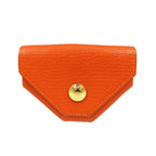 Hermes Le Caran Uit LE48 g Engraved Chevre Silver Hardware Red Orange Coin Case — view 2