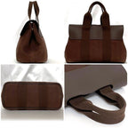 Hermes Handbag Valparaiso PM Brown Canvas — view 3