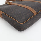 Christian Dior Honeycomb Brown Gold Hardware Business Bag — view 3