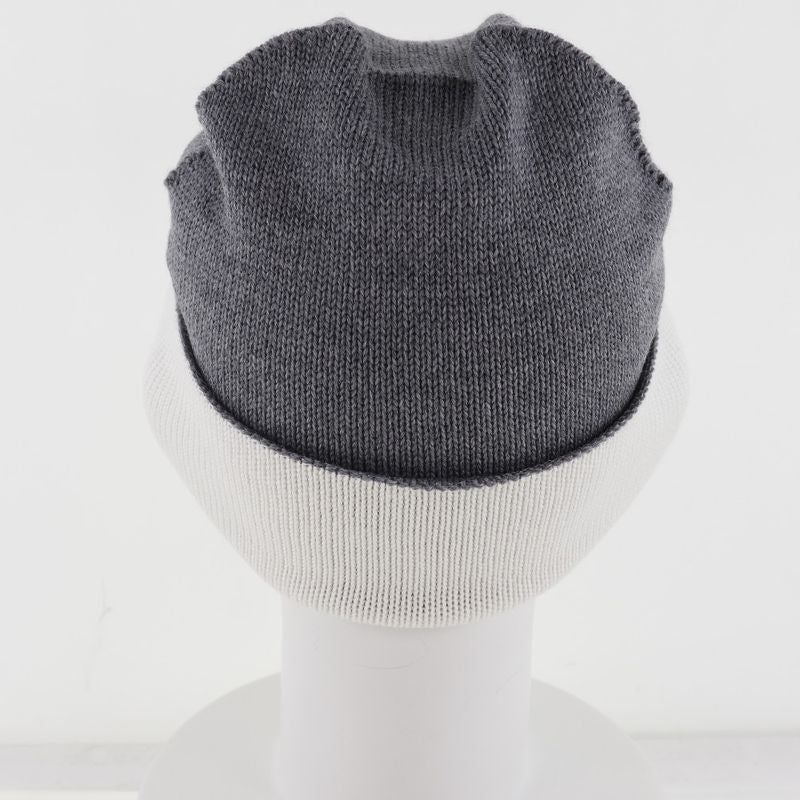 Chanel Coco Mark Sport Line Wool Silk Cashmere White Knit Cap — view 3