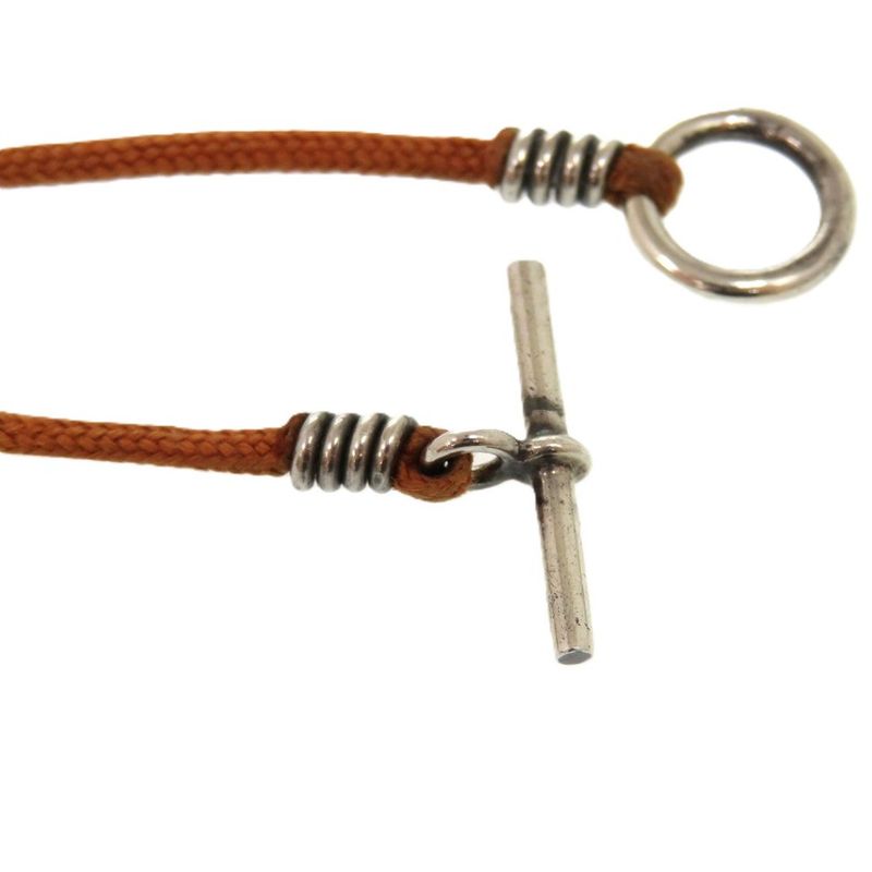 Hermes Move Ashes Necklace Italique Silver 925 Orange 0830 Choker — view 8