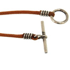 Hermes Move Ashes Necklace Italique Silver 925 Orange 0830 Choker — view 8