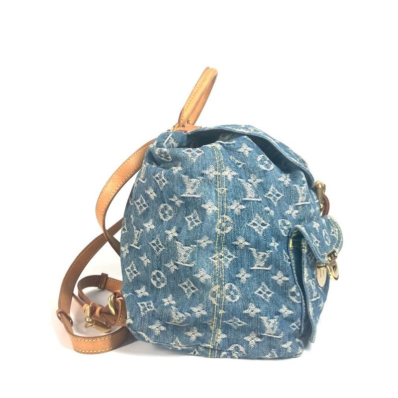 Louis Vuitton Backpack Ad GM Monogram Denim Blue — view 4