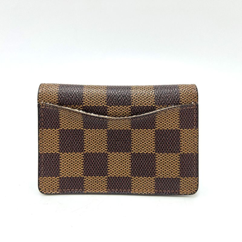 Louis Vuitton Card Case Organizer De Poche Damier Canvas Ebene Brown — view 3