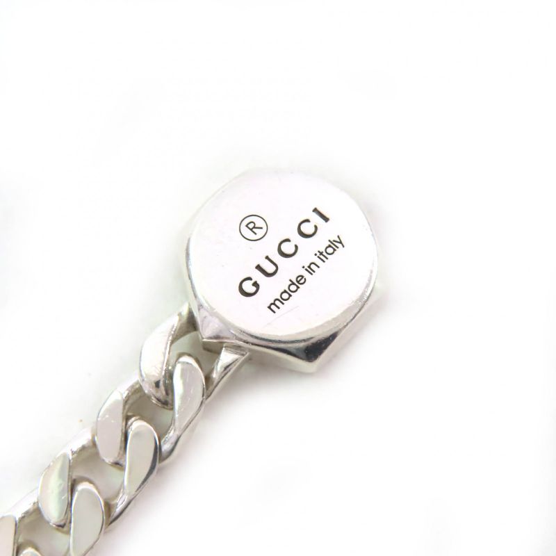 Gucci Trademark Bracelet AG 925 Logo Bangle Accessory Silver 16 — view 6