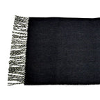 Hermes Muffler Shawl Double Face Black Beige Cine Cashmere 100% Scarf — view 3