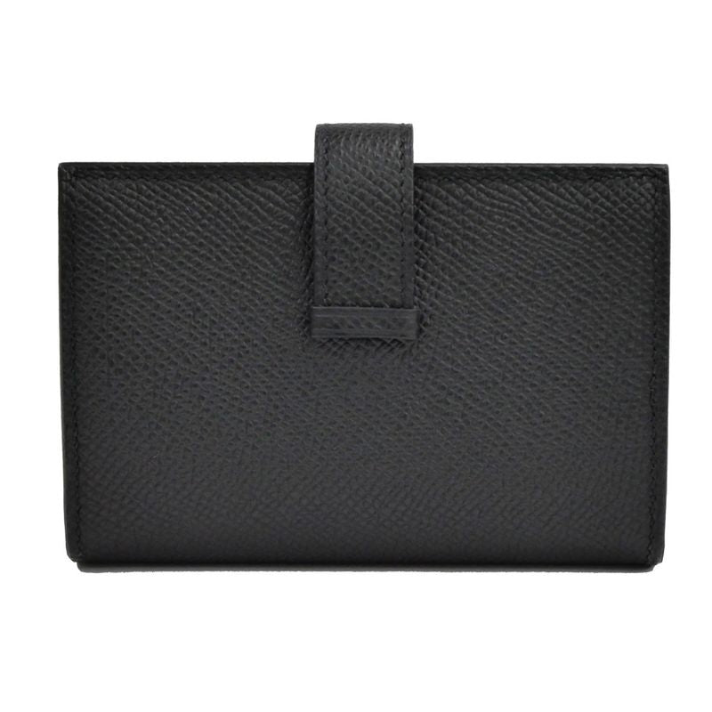 Hermes Bearn Mini Bifold Wallet Black Gold Hardware Veau Epsom Noir — view 3