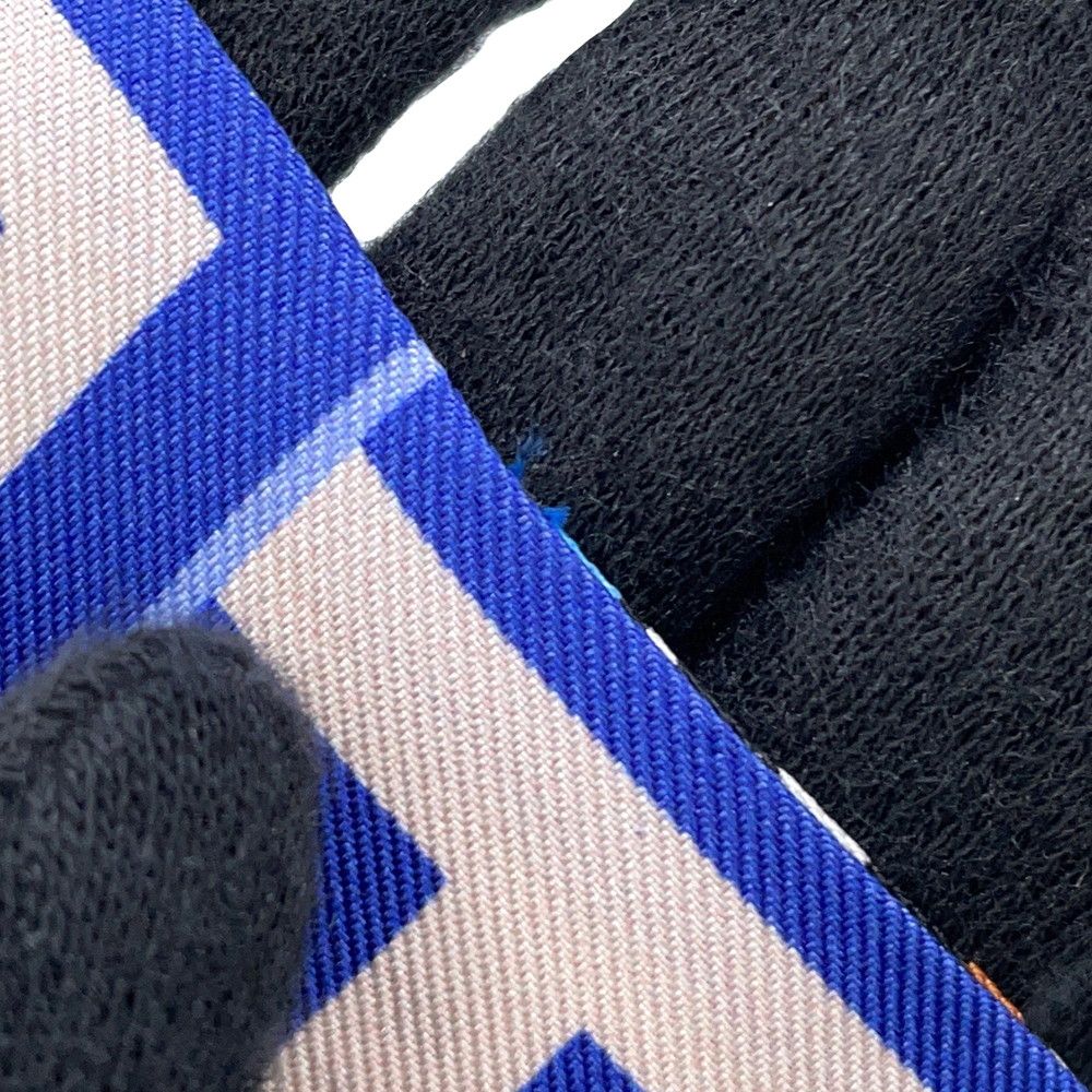 Chanel Scarf Logo CC Silk Blue Pink Multicolor — view 5