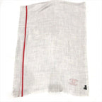 Chanel CC Logo Cashmere Blend Large Shawl Gray Scarf — view 5