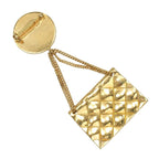 Chanel Bag Motif Quilted Gold Plated 19 g Brooch — view 3