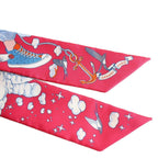 Hermes Tsuiri My Cloud Silk Red Scarf — view 4