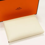 Hermes Coin Case Card Calvi Duo Epson Nata Silver Hardware — view 4
