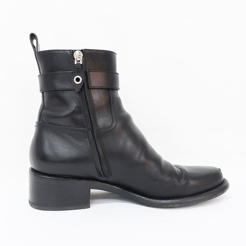 Louis Vuitton Boots Waist Side Line Black Short Leather — view 2