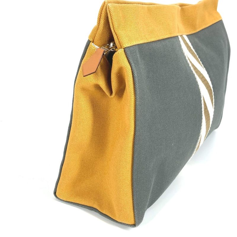 Hermes Clutch Bag Gimetou GM Cotton Gray — view 3
