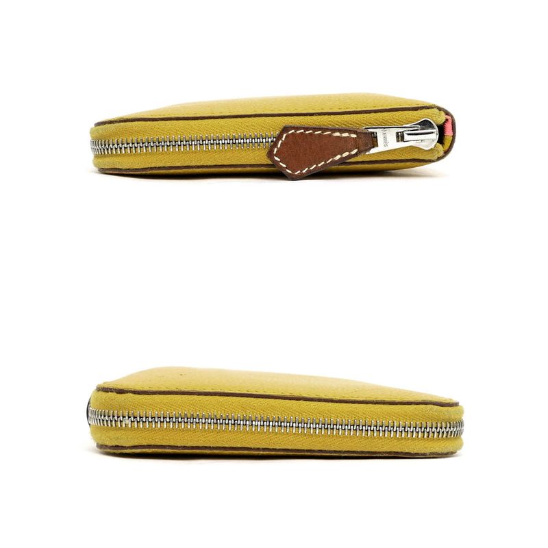 Hermes Azap Long Silk-in Joan Ambre Epson Wallet — view 3