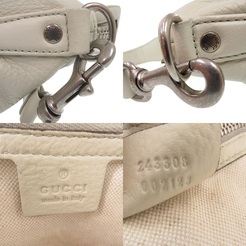 Gucci One Shoulder Bag Messenger Leather Ivory 0960 — view 9