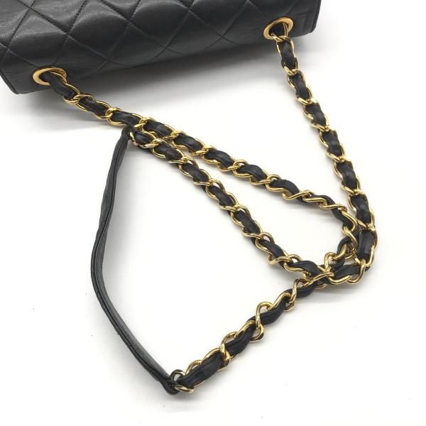 Chanel Quilted Big CC Logo Chain Shoulder Bag Black — view 6