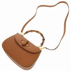 Gucci Bamboo Leather Brown Gold Hardware 000 2046 0188 2-Way Handbag 0271 — view 6