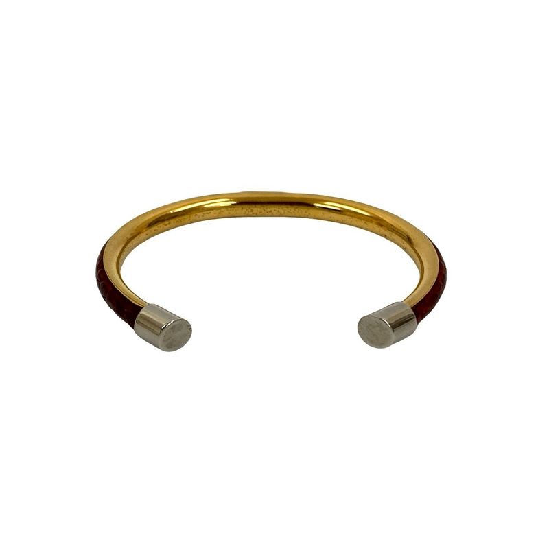 Gucci GG Logo Leather Bangle Bracelet Accessories Small — view 7