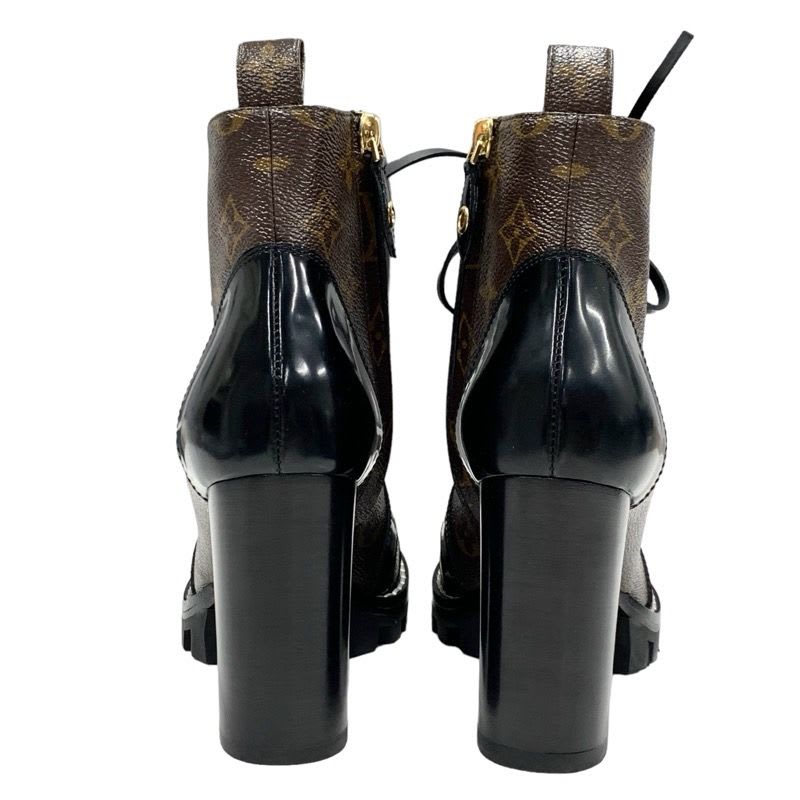 Louis Vuitton Star Trail Line Monogram Boots Short Shoes Leather Brown — view 5