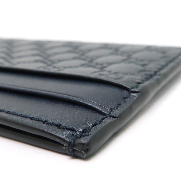 Gucci Card Case Micro Guccissima Leather Holder Navy — view 6
