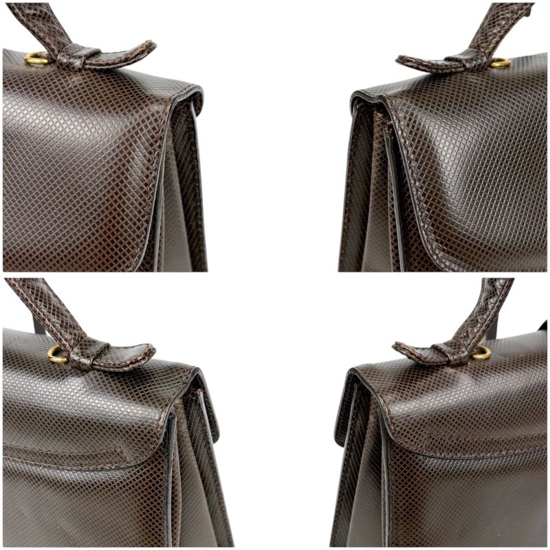 Bottega Veneta Marco Polo 2-Way Top Handle Bag Shoulder Dark Brown Leather — view 5