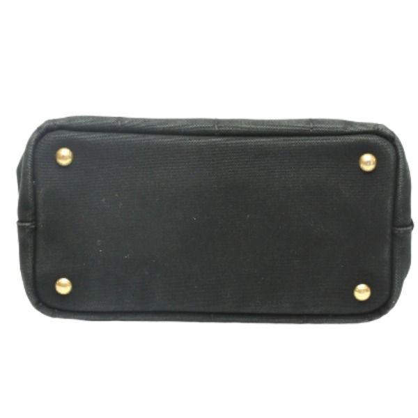 Prada 1 Bg439 Tote Bag Canapa Mini Black — view 6