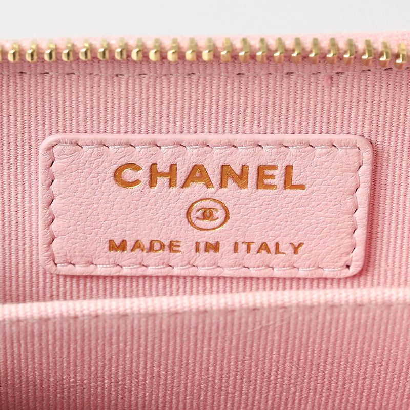 Chanel Coin Case Classic Zip Purse Pink — view 7