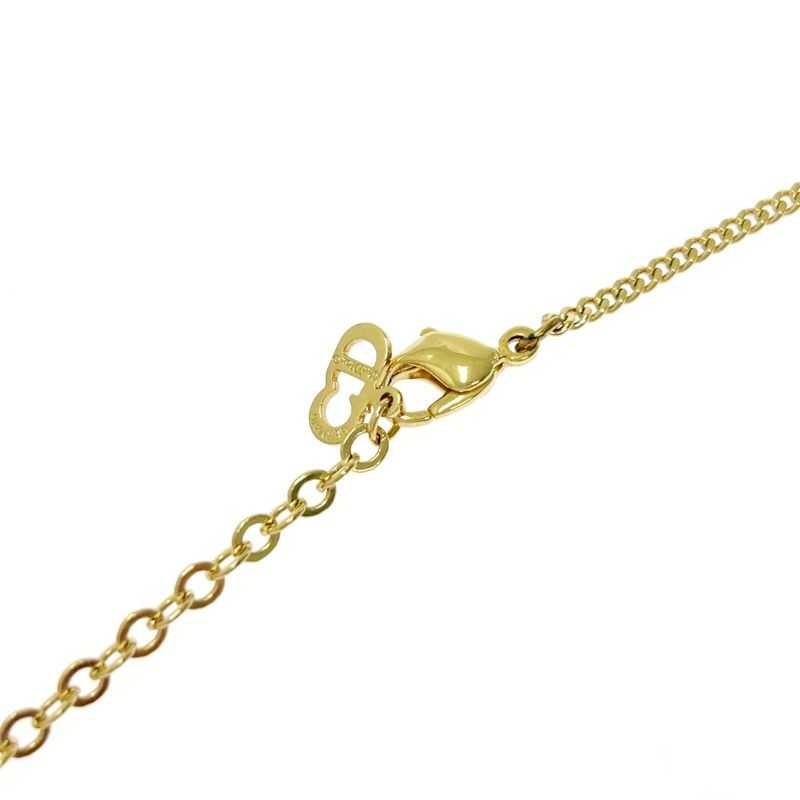Christian Dior GP Rhinestone Logo Oval Necklace — view 6