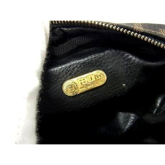 Fendi FF Vintage Zucca Canvas Mini Bag Small Pouch Cosmetic Tan — view 5