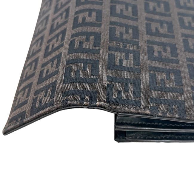 Fendi Foldable Long Wallet Brown Zucchino 8 M0025 — view 7