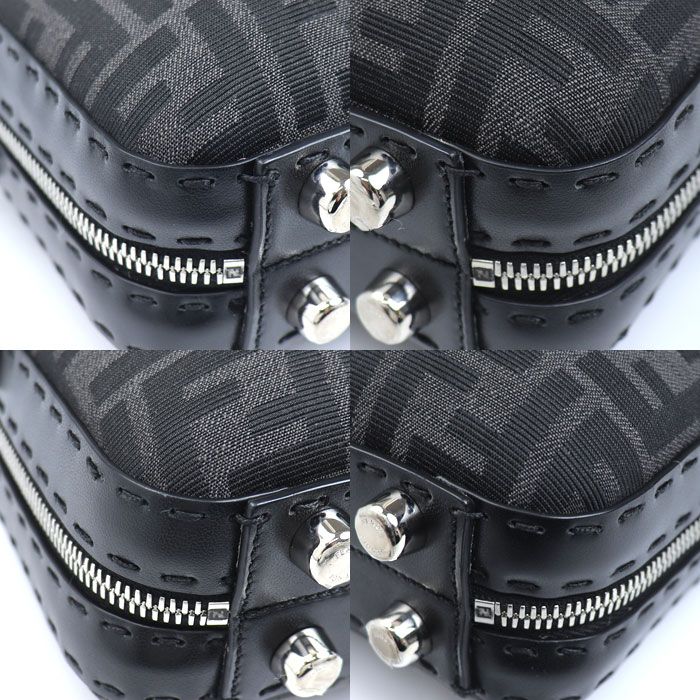 Fendi Mini Travel Zucca Shoulder Bag Black 7 Va552 — view 5