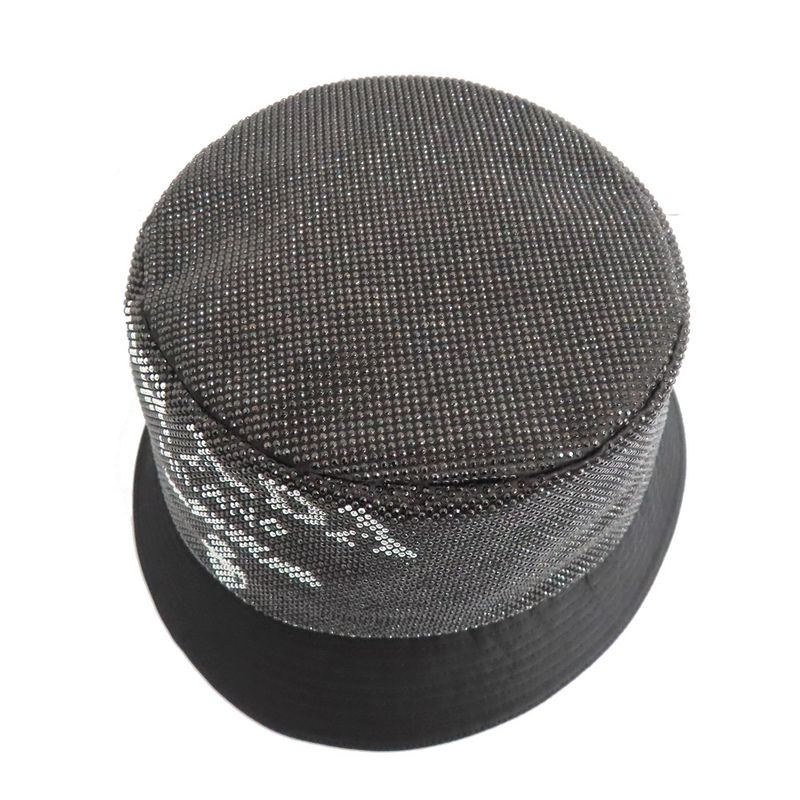 Prada Re-nylon Bucket Hat Black Studded Logo 2 Hc137 D0 S M Size — view 6