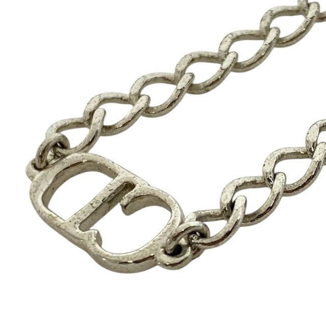 Christian Dior Chain Bracelet Bangle Accessories Jewelry CD Logo Metal Silver — view 8