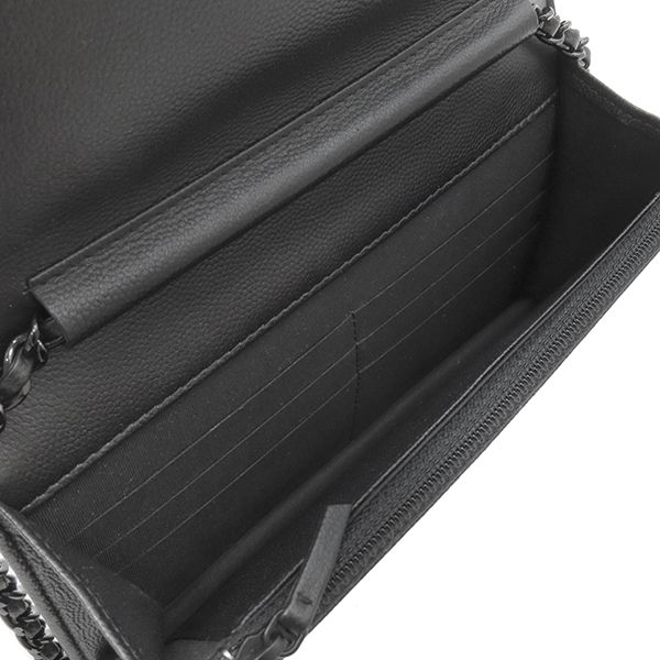 Chanel Chain Wallet Boy Caviar Leather Black Hardware — view 9