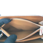 Louis Vuitton Round Zipper Long Wallet Monogram Mahina Light Gray — view 7