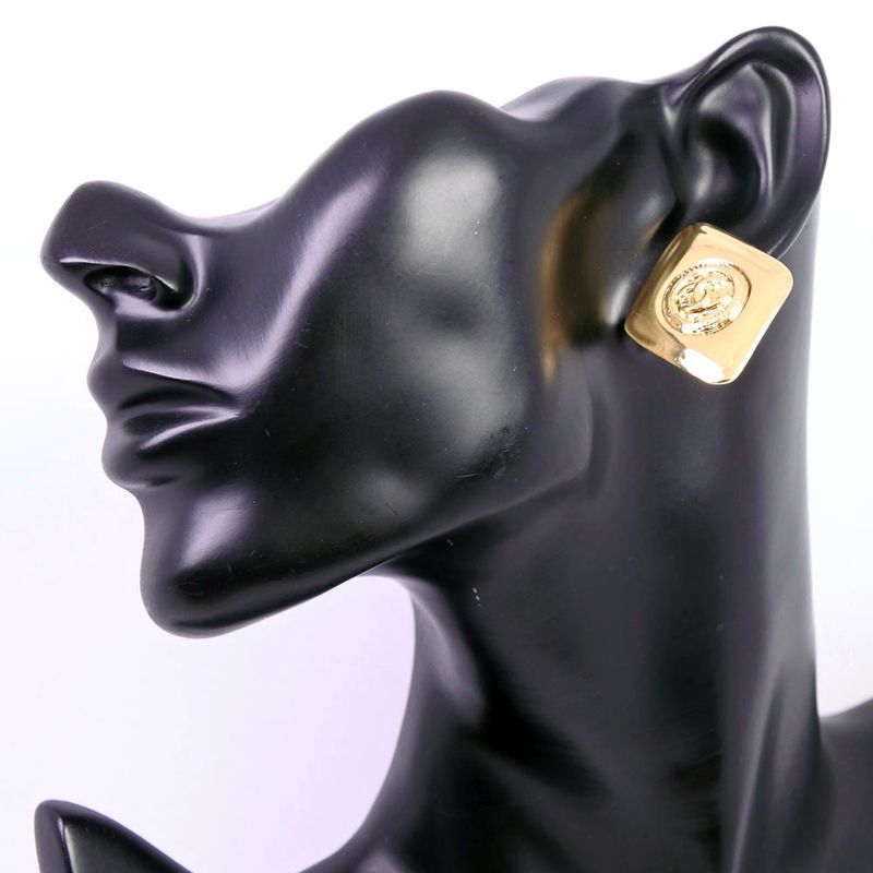 Chanel Coco Mark Gold Plated 18.5 g Earrings — view 8