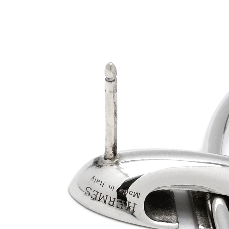 Hermes Earrings Silver 925 AG SV Loop Hoop Swing — view 4